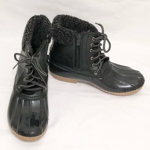 Top Moda black rubber/raining boots 5.5